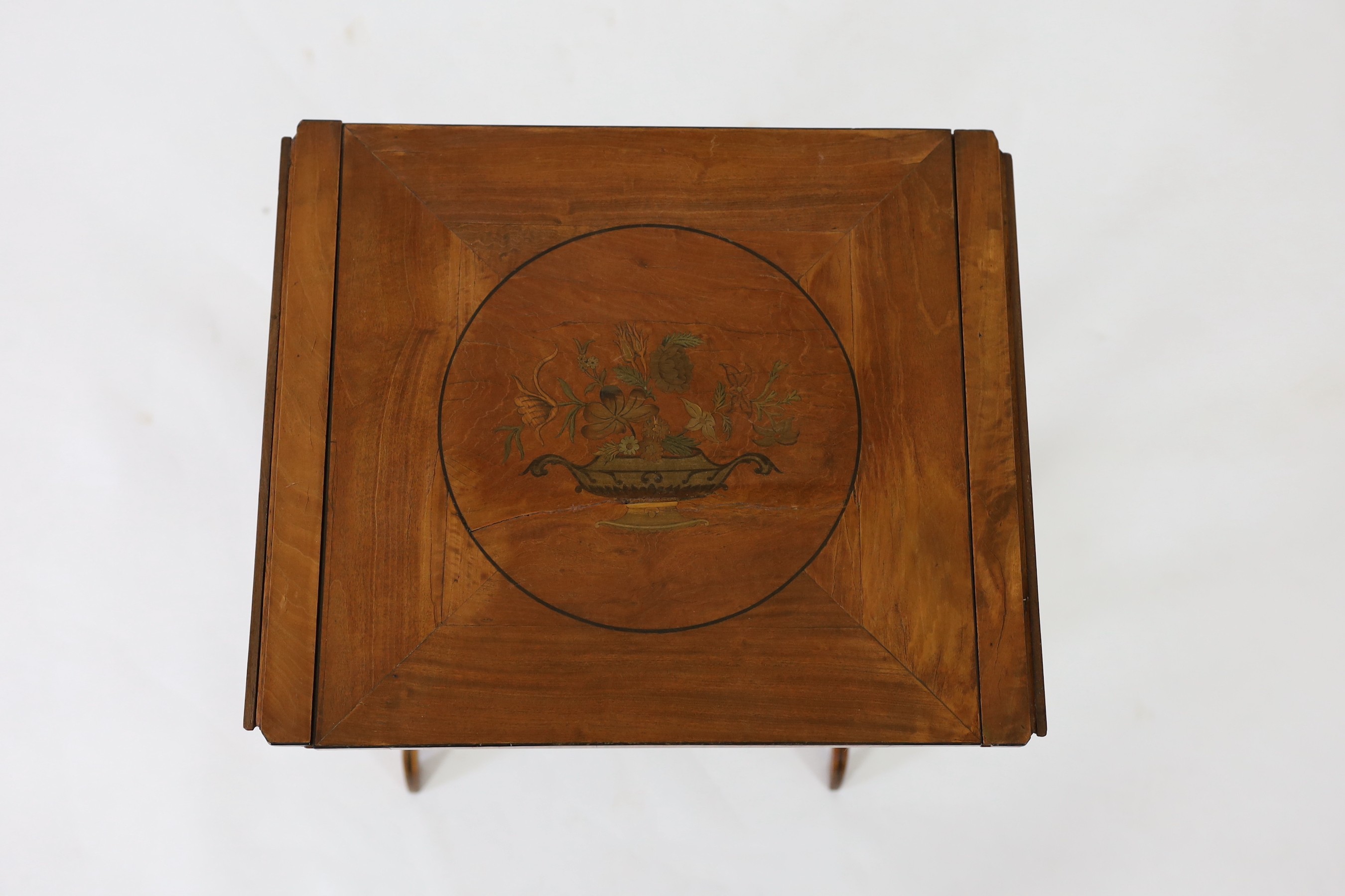 An Edwardian marquetry inlaid satinwood occasional table